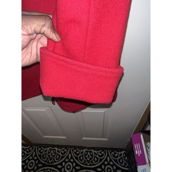 Vintage Talbots Wool Red Parka Coat Jacket Size 8 Sherpa Collar Made In USA Long - Picture 7 of 7